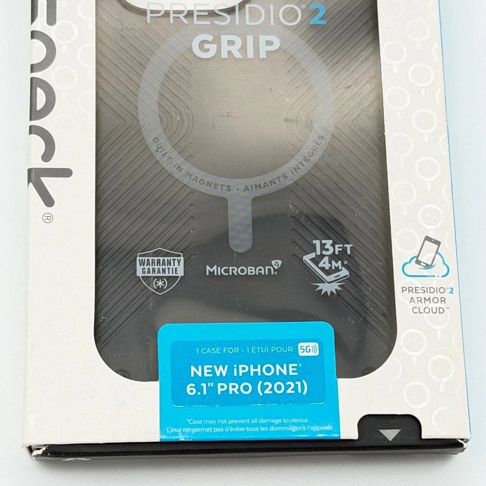 Speck Phone Case iPhone 13 Pro 6.1 Gray MagSafe Presidio 2 Grip